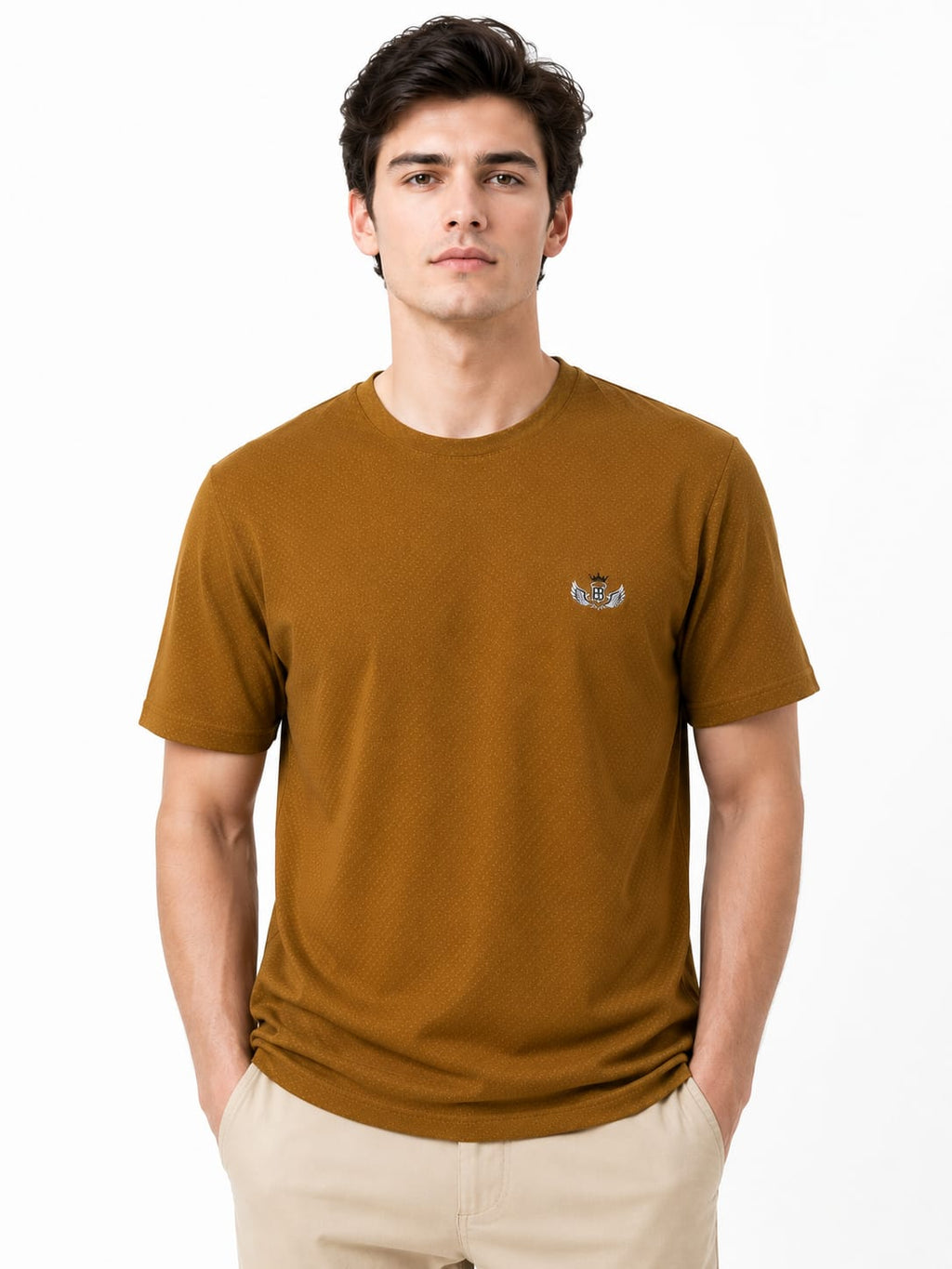 premium Mustard Brown T-Shirt