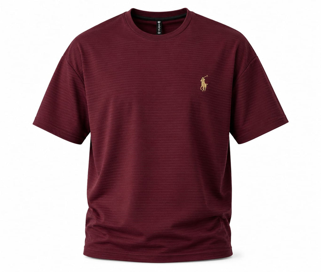 Men's Premium Imported Drop Shoulder T-Shirt – Maroon | Ultra-Soft, Lightweight & Everyday Comfort